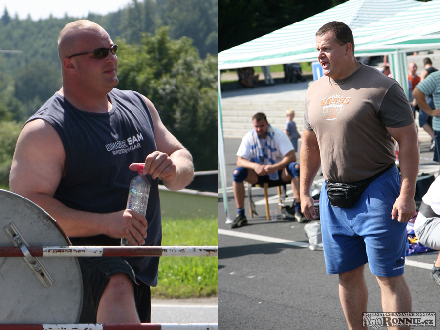 Z�vodn�ky p�i�la podpo�it i �esk� elita strongman� - Jan �alata a Zden�k Sedm�k.