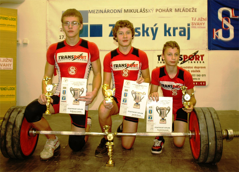 V�t�zn� trio - zleva Luk� Hofbauer, Pavel jan��k, Domonik �est�k