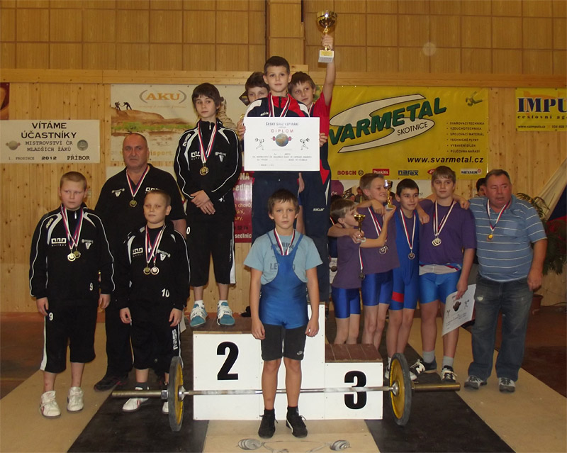 Mistrovstv� �R ml. ��k� a fil�le Ligy dru�stev ml. ��k� ve vzp�r�n� 2012 - v�sledky