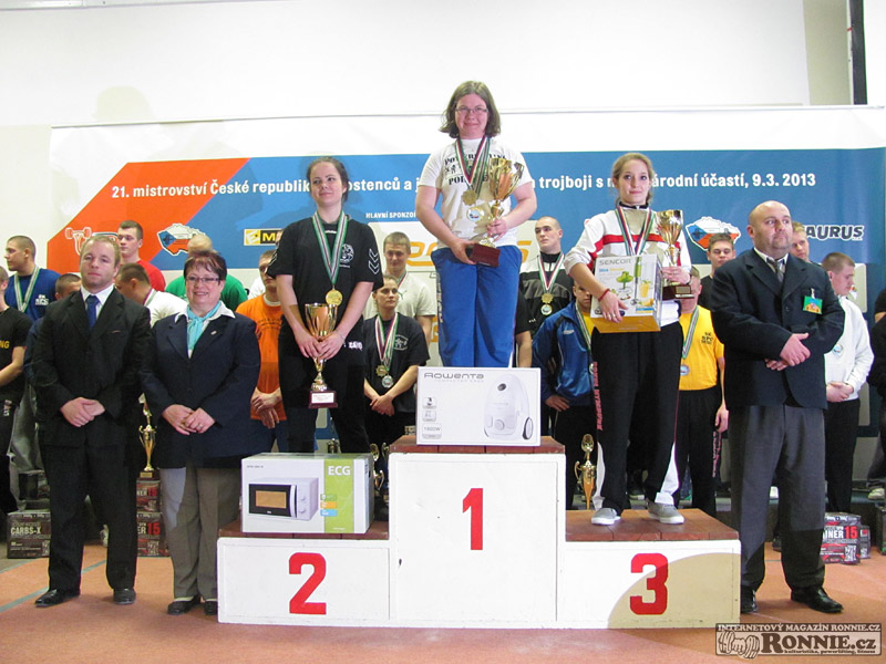 M�R v silov�m trojboji junior� a dorostu 2013 - juniorky absolutn� po�ad�