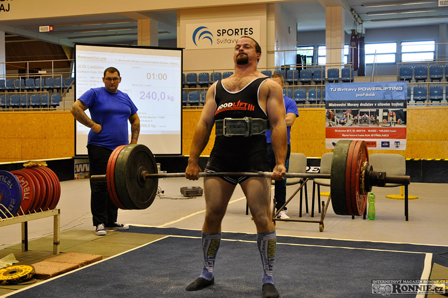Mistrovstv� Moravy v silov�m trojboji dru�stev 2014