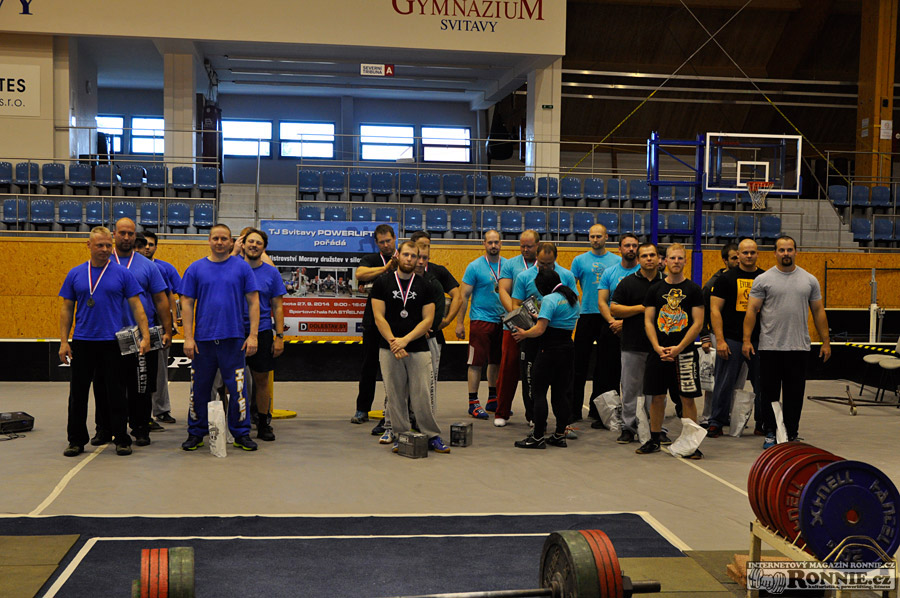 Mistrovstv� Moravy v silov�m trojboji dru�stev 2014