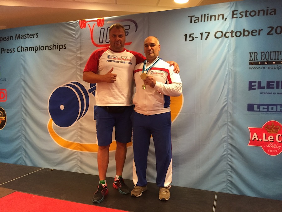 Mistrovstv� Evropy v bench-pressu masters 2015 - Petr Slani�ka a Khaled Ghazal