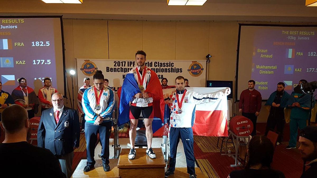 Robin Student na MS v klasick�m (RAW) bench-pressu 2017
