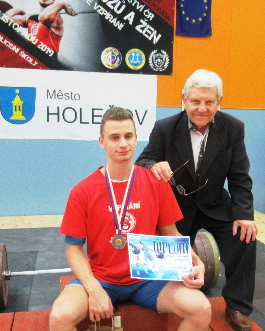 Dominik �est�k a tren�r Jaroslav Janeba